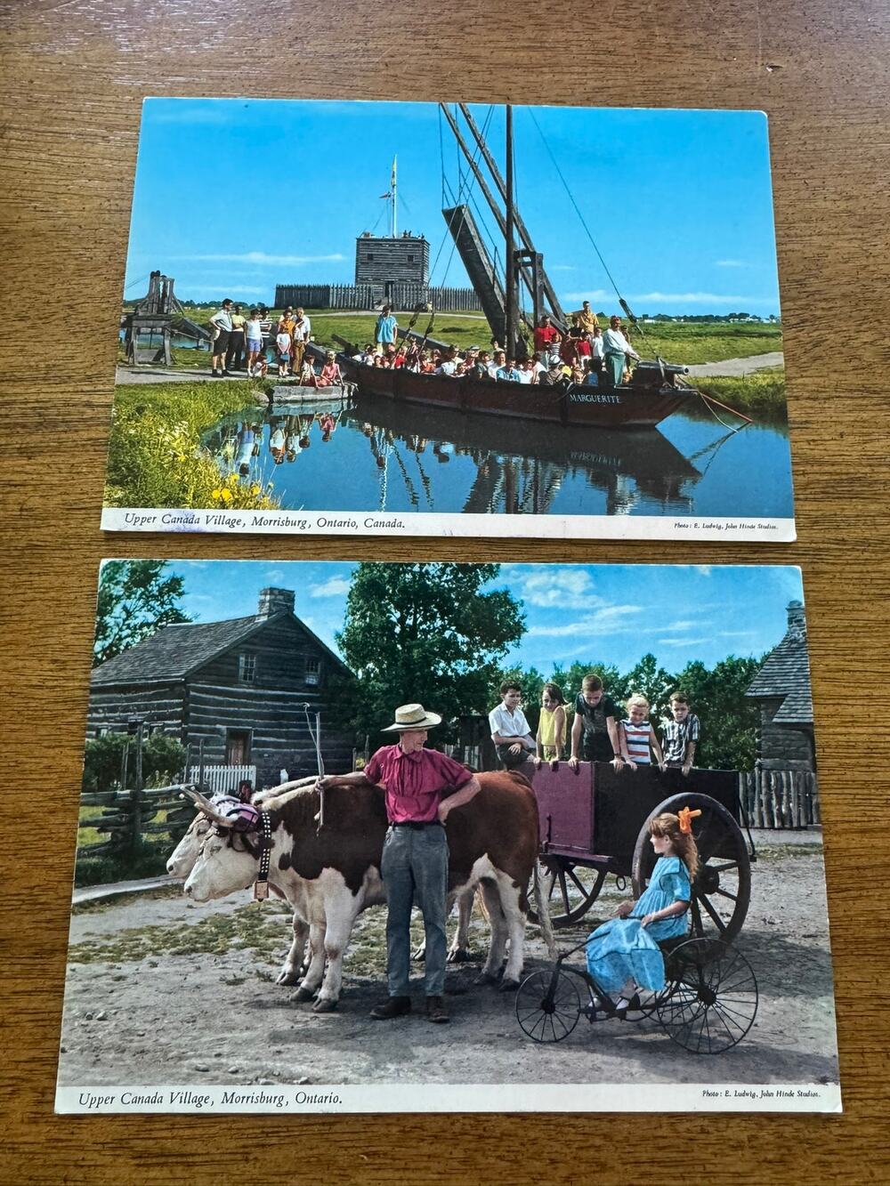 Vintage Upper Canada Village Ontario Postcards Lot of 2 John Hinde Canada